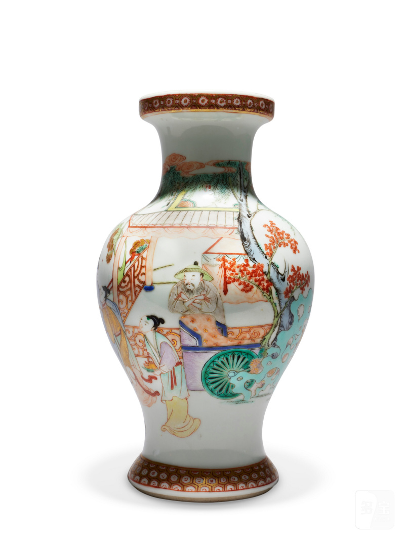 VASE BALUSTRE EN PORCELAINE DE LA FAMILLE ROSE  CHINE, DYNASTIE QING, XIXE SIÈCLE - 图2